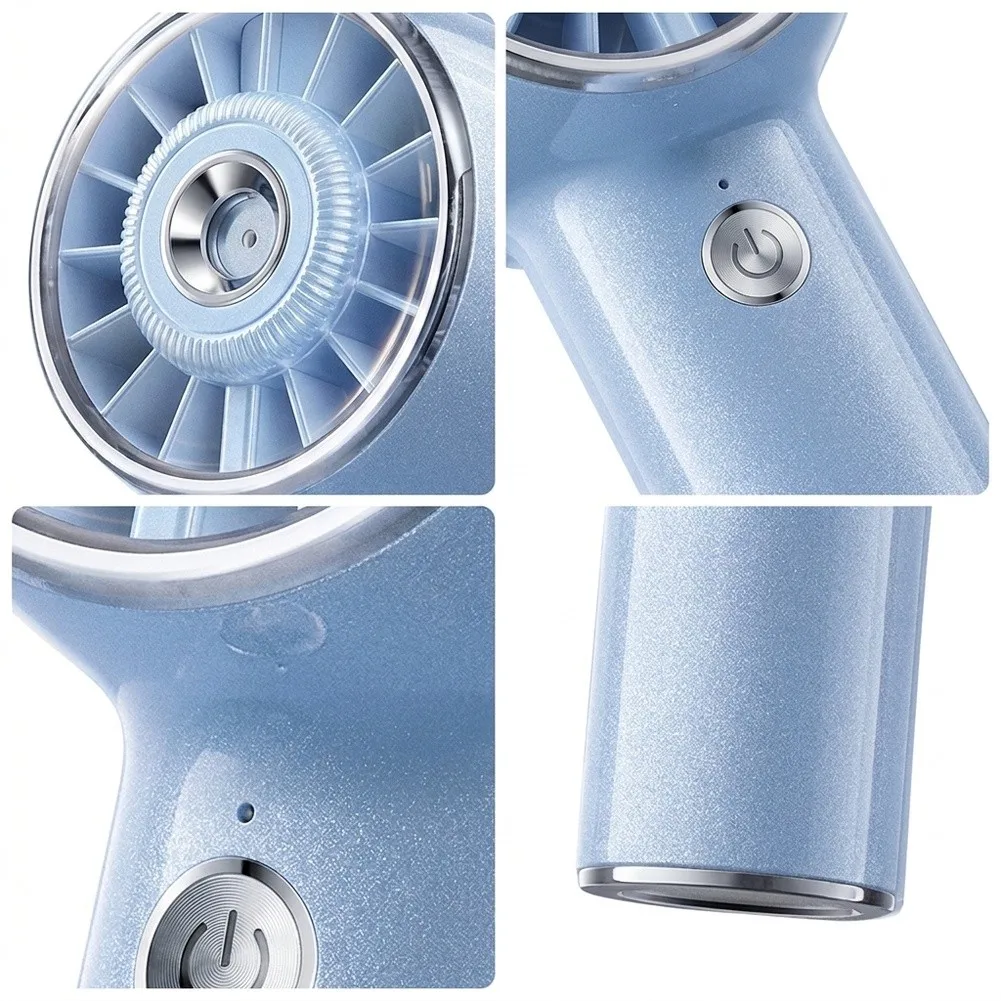 Compact Evaporative Misting Fan with 6000mAh For Battery for Personal Airflow During Commutes Classes or Outdoor Events