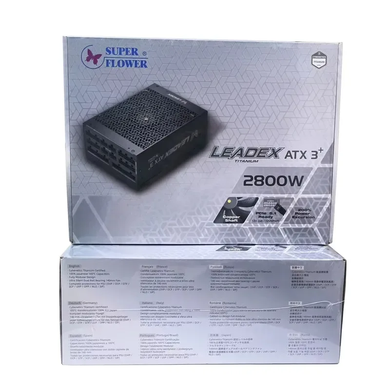Hot Sale SuperFlower LEADEX TITANIUM 2800W ATX3.1 Power Supply 12VHPWR 80PlusTitanium Fully Modular ATX PSU for Desktop PC AI