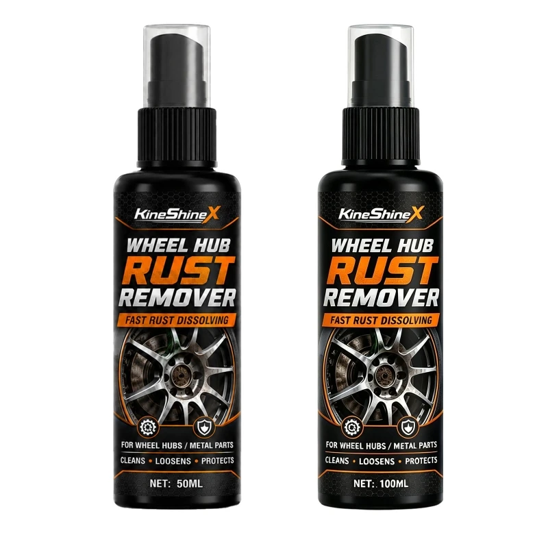 Wheel Hub Corrosion Remover for Vehicle Metal Parts, Rust Remover for Oxidation Staining and Brake Dust H9EE
