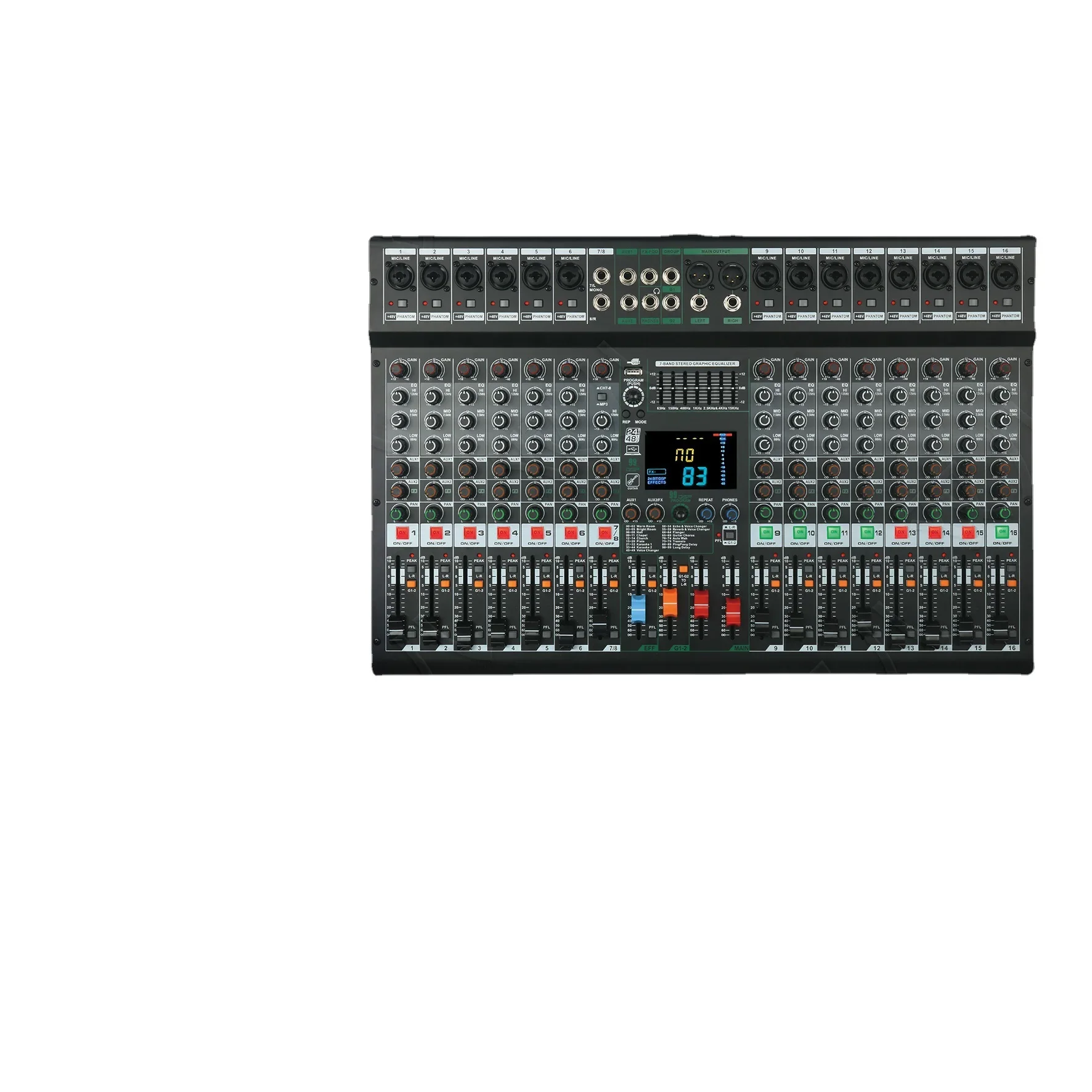 يمكن تشغيل MP3 بشاشة كبيرة بواسطة قرص Bluetooth U، مناسب لخلاط البث المباشر الاحترافي في الهواء الطلق لمرحلة الزفاف ST-160