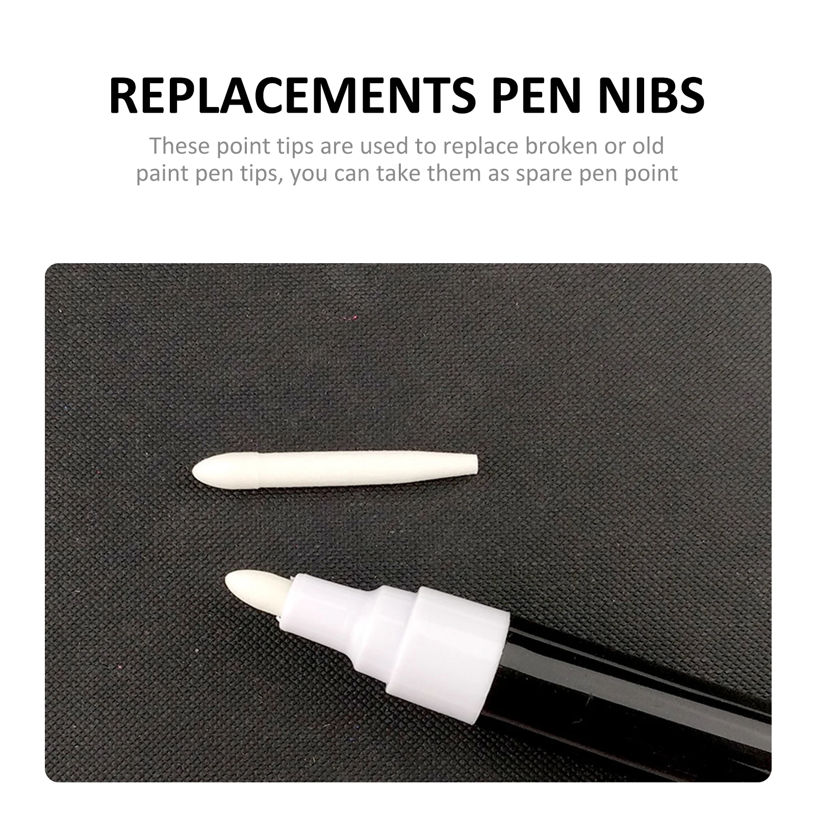 

25Pcs Paint Pen Nibs Replacement Smooth Writing Pen Tips for Refillable Paint Pens School Supplies