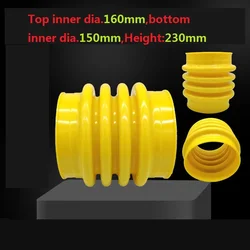 Tamping bellows top bottom inner diameter 160mm 150mm height 230mm Rammer Compactor Tamper rubber bellow PU Jumping Jack trench