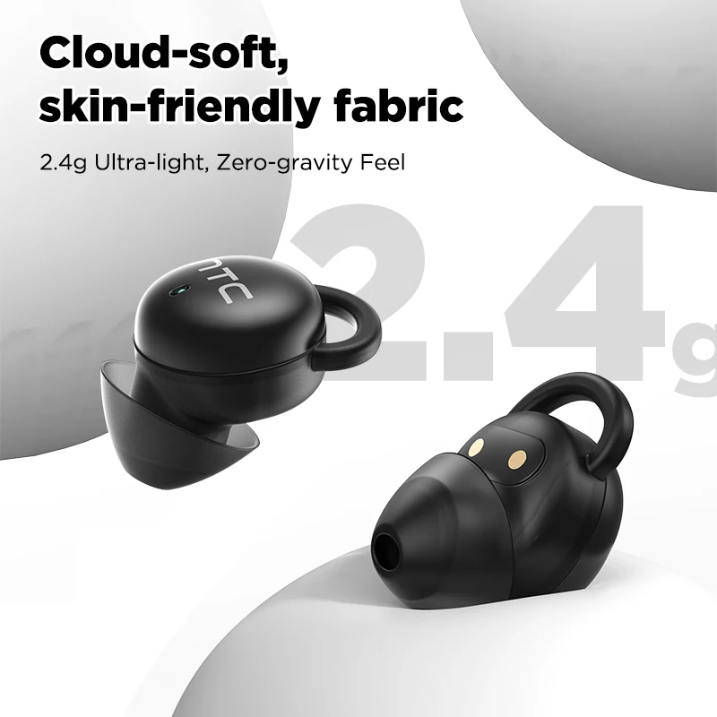 HTC NE91 Earphones Sleep Noise Cancelling Earbuds Headphones Dual ANC Headsets Secure Fit Design Bluetooth HiFi Audio For Music image 3