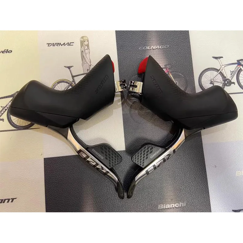 

Комплект беспроводных электронных переключателей и тормозов SRAM RED D1 AXS 2x12 скоростей для шоссейного велосипеда с гидравлическими дисковыми тормозами и совершенно новым масляным шлангом