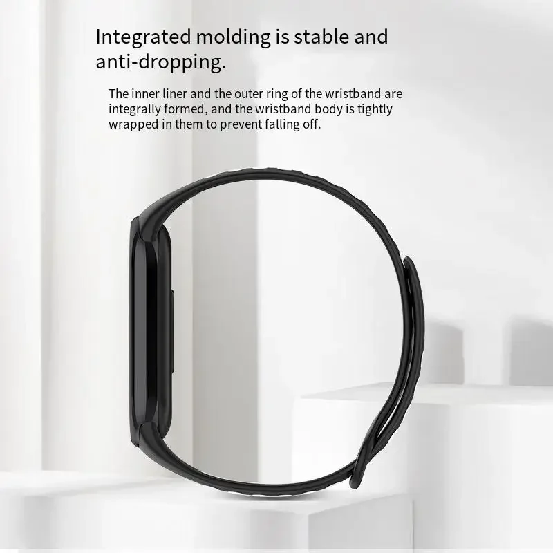 Cinturino in Silicone per Xiaomi Mi Band 8 SmartWatch comodo cinturino in doppio colore traspirante per accessorio per cintura Mi Band 8