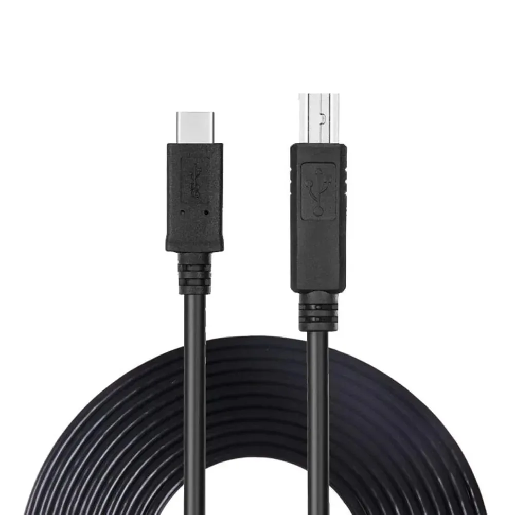 Type-C To Type B USB 2.0 Data Cable Compatible with USB-C Laptop HP Canon Brother Epson Dell Samsung Printers Scanners and MIDI