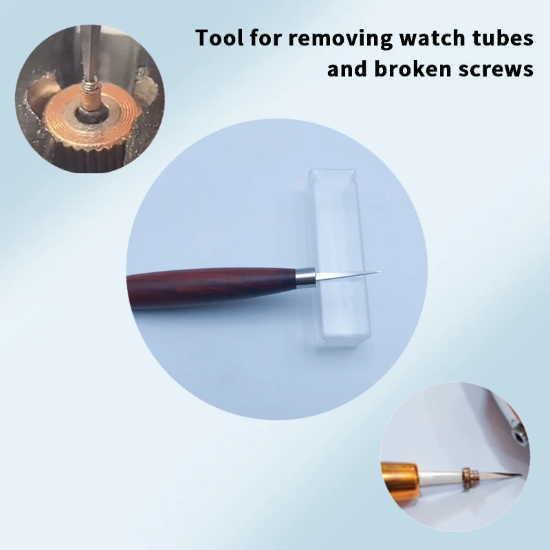 Watch repair tool for dismantling the square pyramid of the bar tube, watch head screw removal tool