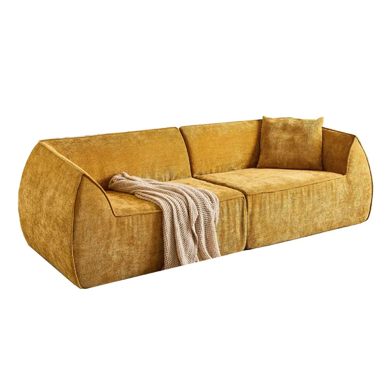 Vacuum compression sofa, Italian fabric pure sponge filled living room sofa, special-shaped compression sofa