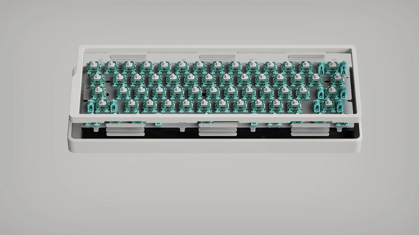 Casing Folw60 60% dengan Keyboard Switch Magnetik, Casing Aluminium Alloy dengan Gasket TOP Shell untuk Keyboard Mekanik wooting/GH60, Dekorasi