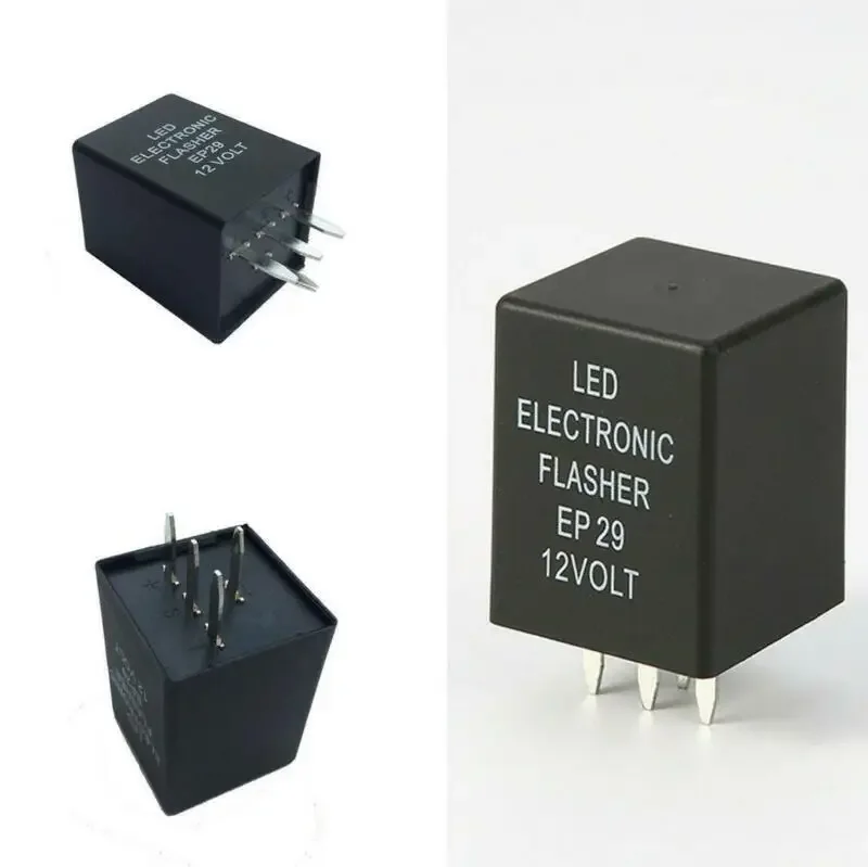 4-Pin EP29 LED Flasher Decoder 4 Pins Electronic Relay Car Fix LED SMD Turn Signal Light Error Flashing Blinker 12V 10A ABS