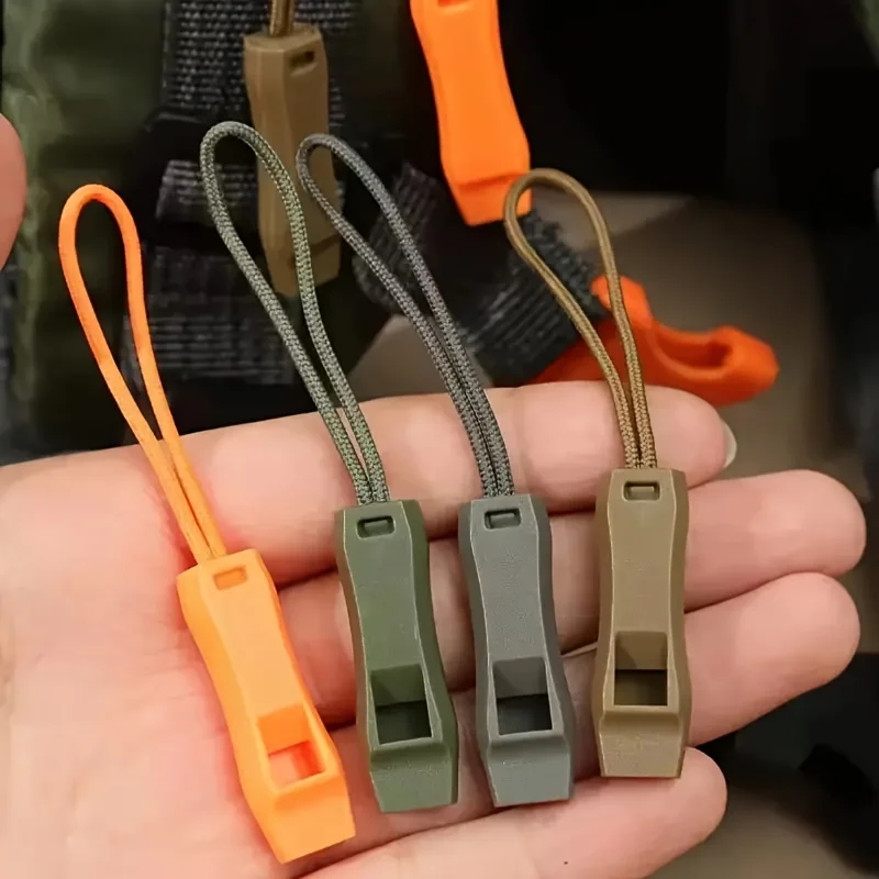 5PCS Outdoor Survival Whistle Camping Hiking Rescue Emergency Whistle Diving Football Basketball Match Whistle Anti loss Clip