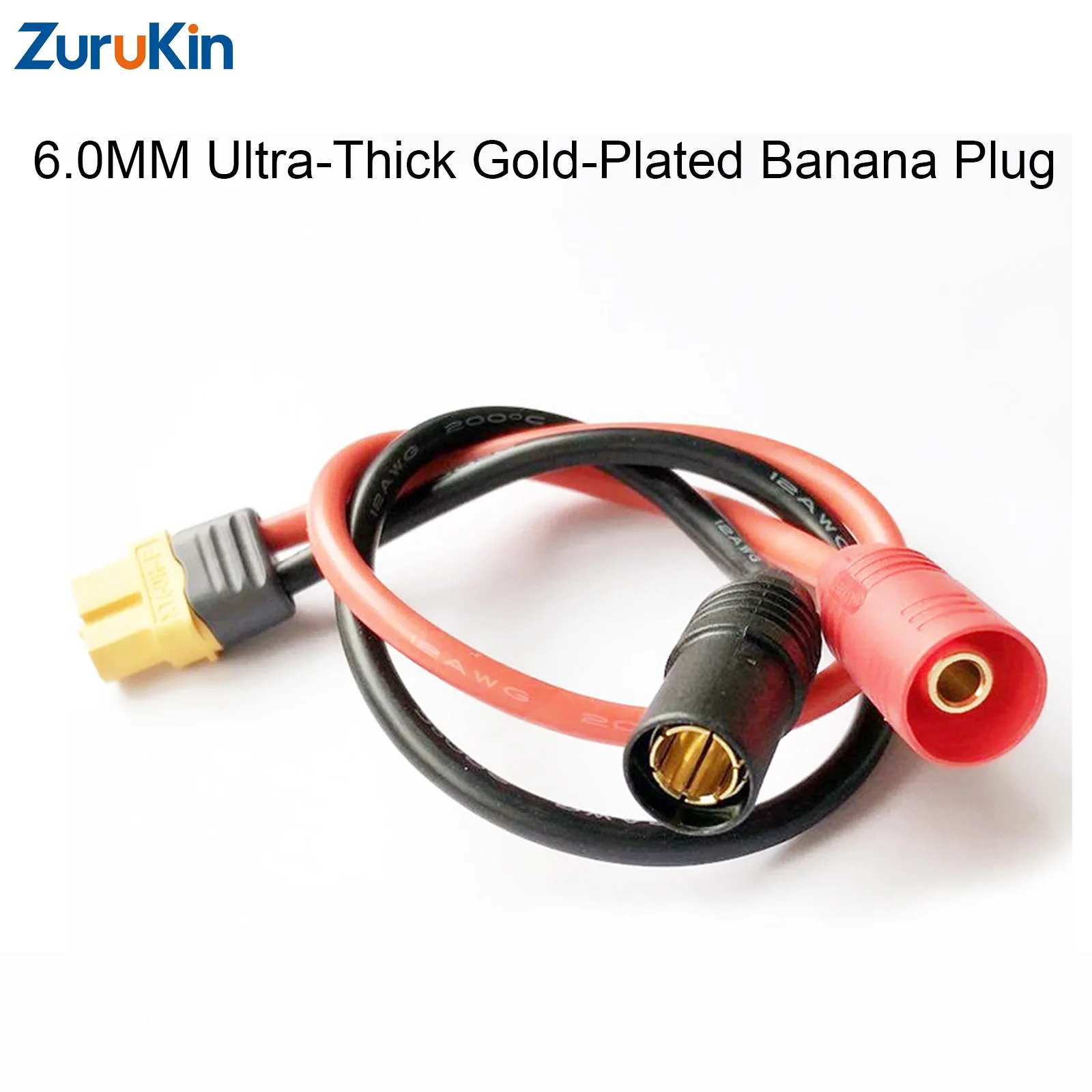 

Amass XT60 to 6.0mm Banana Plug Charging Cable 12AWG Silicone Wire for Agricultural Drone UAV Battery ESC Charger Connector