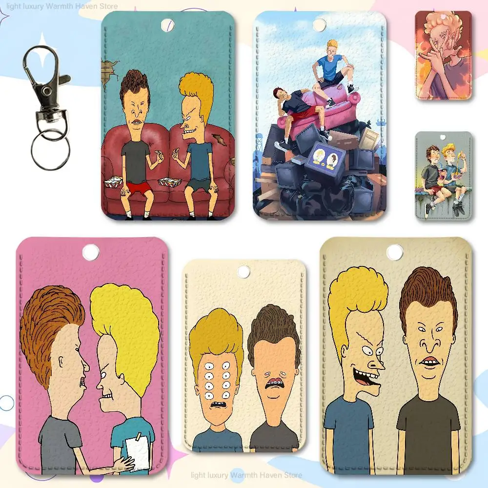 

B-Beavis and B-Butt-Head Custom Access Card Case Leather Card Holder Transportation Card Case Gifts