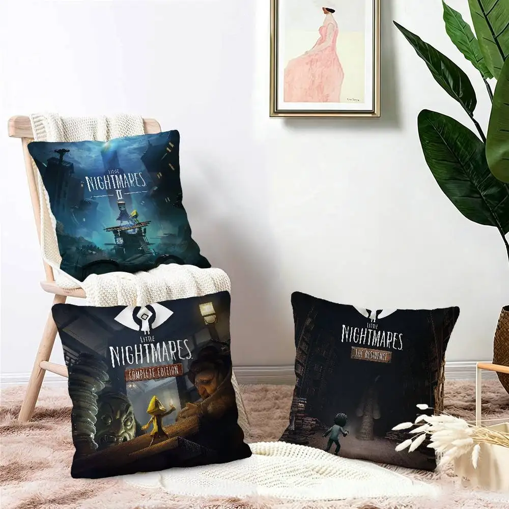 Adventure L-Little Game Nightmares Cushion Cover Car Throw Pillow Case For Sofa Car Christmas Gift 40x40cm 45x45cm