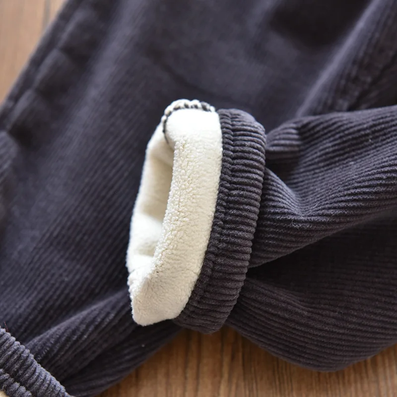 2026 Neue Kinder-Warmhosen Jungen Mädchen Herbst Winter Cord Dicke Sporthosen 1-9 Jahre Kinderkleidung Lässige Hochbund-Hosen – Detail 17