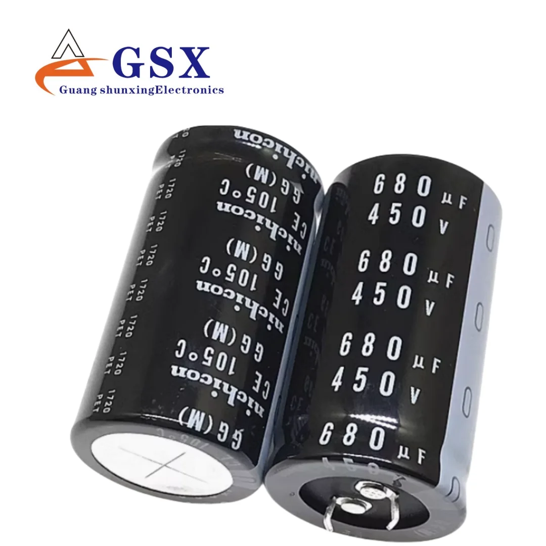 680UF 450V imported aluminum electrolytic capacitor 450v680uf 30 * 55 Nichicon GG series 105 degrees