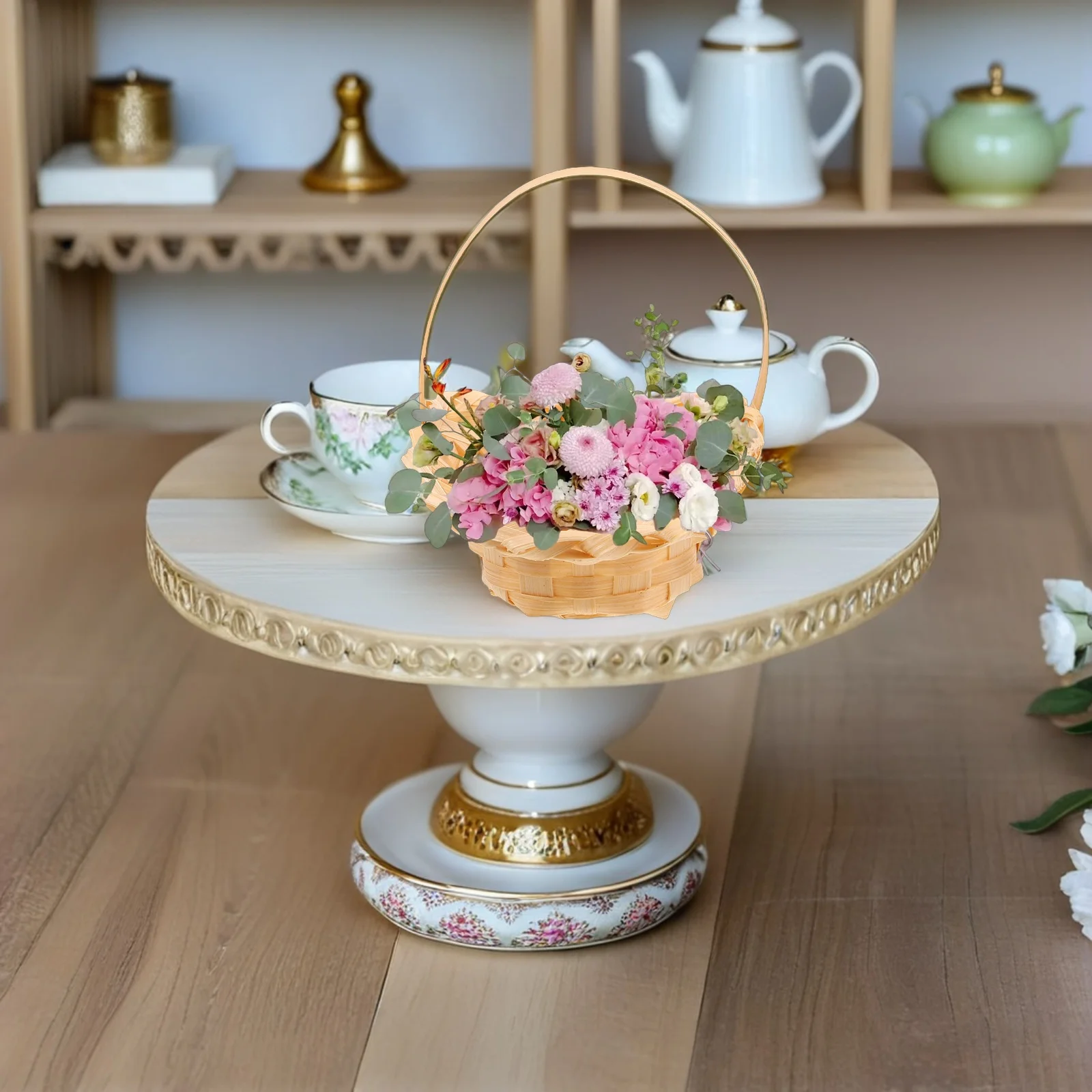 

10 Pcs Mini Rattan Basket Dollhouse Kitchen Supplies Hanging Crafts Accessories Fairy Garden Bamboo