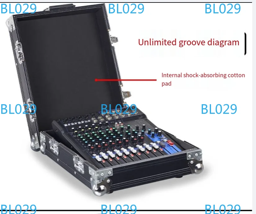 Customizable air case chassis lighting console box shockproof inner cotton mixer audio lighting consoleMG12