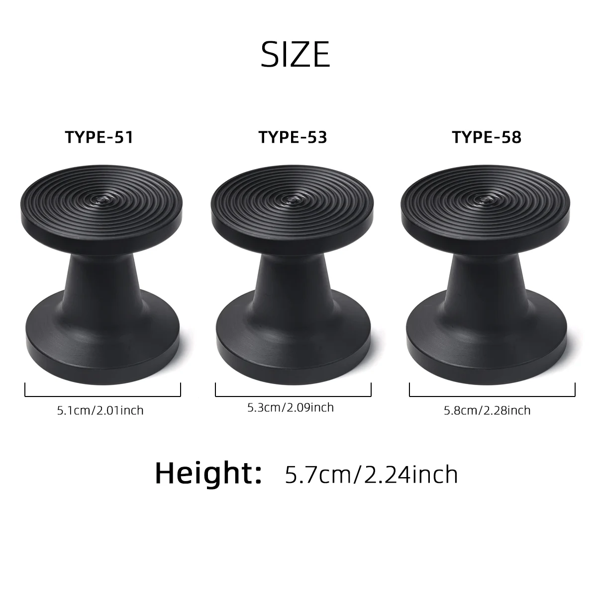 51/53/58MM Double-sided Coffee Tamper Plastic Espresso Coffee Kitchen Tool Home and Commercial Use