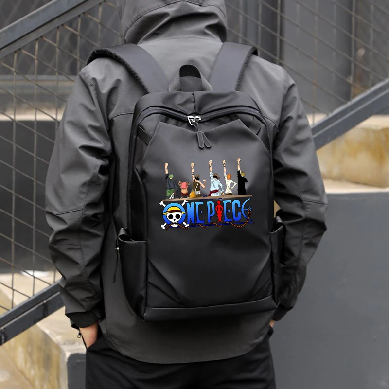Mochila de negocios de una pieza para hombre, bolsa de hombro con figuras de Anime, bolsas multifuncionales para ordenador, viaje al aire libre, mochila para estudiantes, regalo