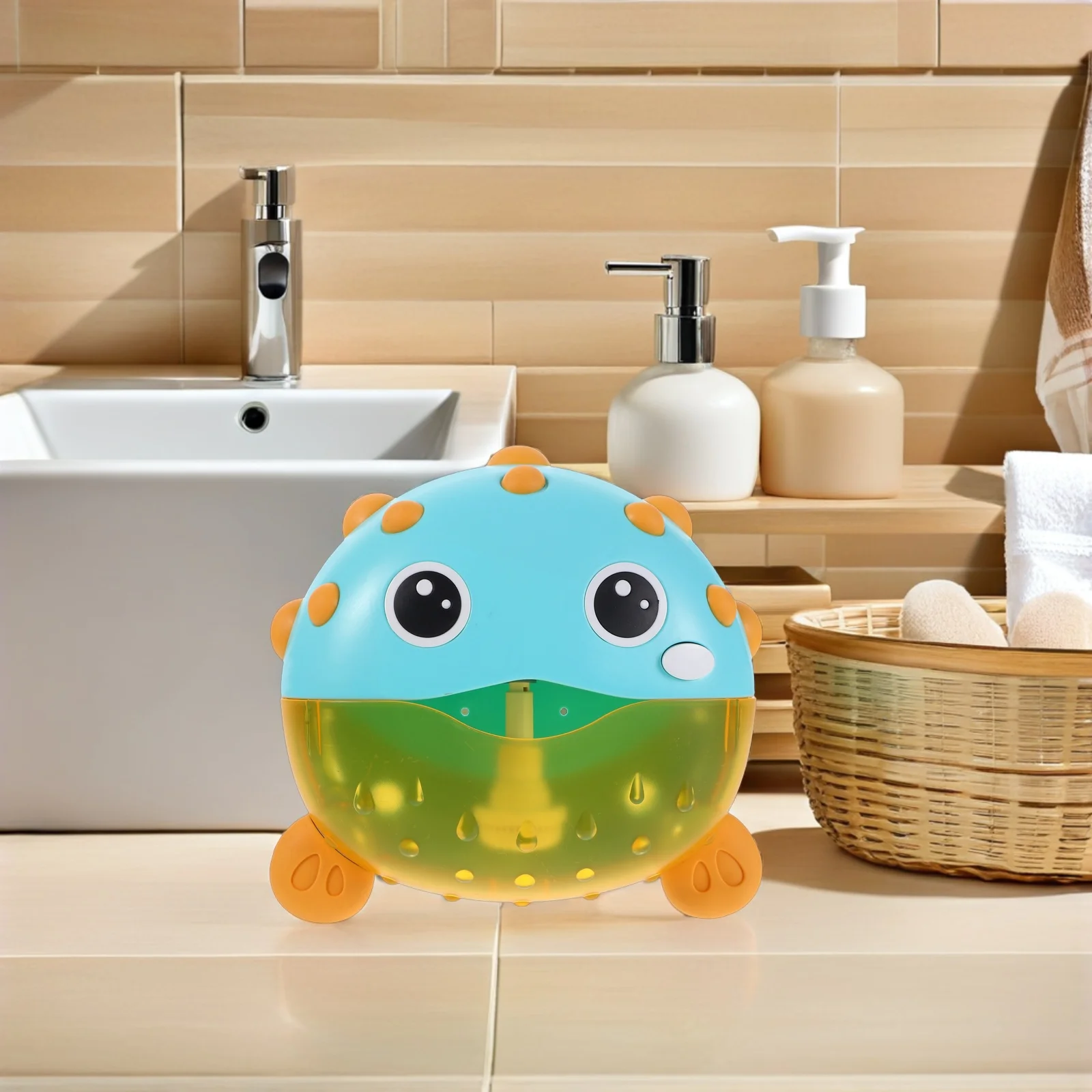 Baño de peces automático de burbujas para niños con ducha, bañera de agua, juego de baño para hacer burbujas