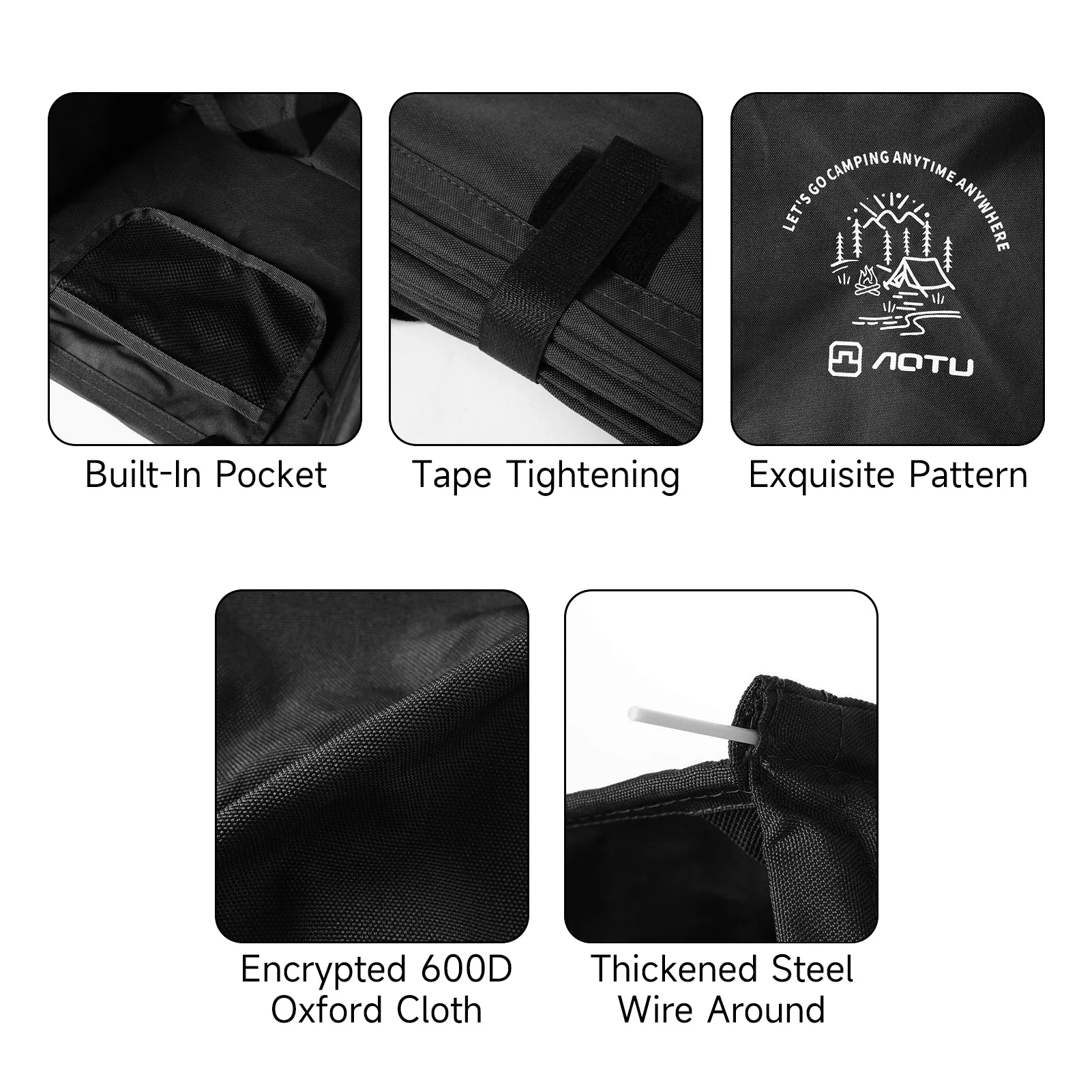 Składany kosz na śmieci na kemping, wielofunkcyjny, lekki, wygodny, o dużej pojemności 27L, składany w kształcie trójkąta.