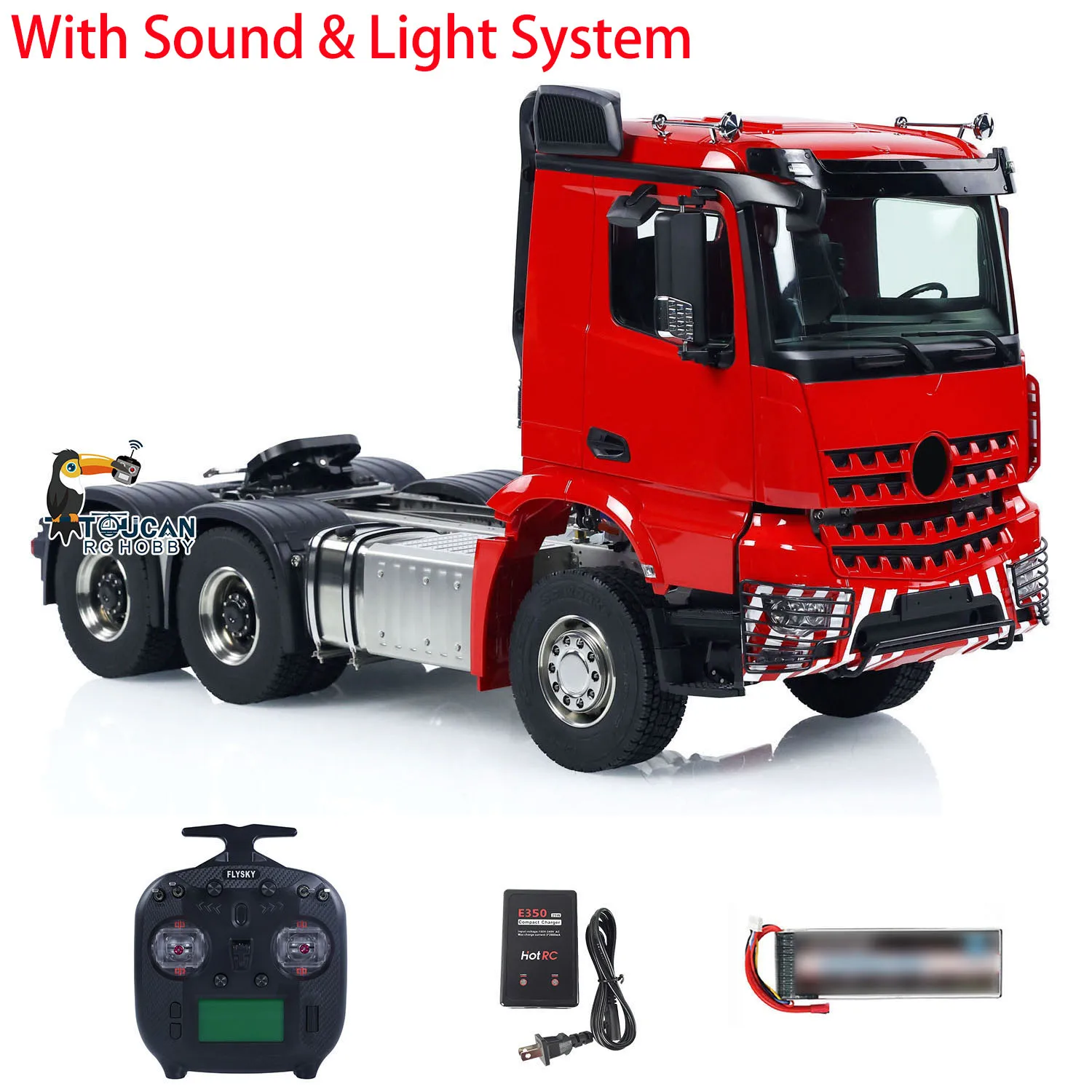 6x6 RTR 1/14 RC Tractor Truck Metal Chassis ST8 Remote Control Car with Light System Sound Systems 3-speed Gearbox Toy THZH1797