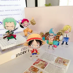 10cm Anime One Piece Luffy Roronoa Zoro Usopp Sanji FRANKY Acrylic Stand Model Plate Desk Decor Standing Sign Ornaments Gift