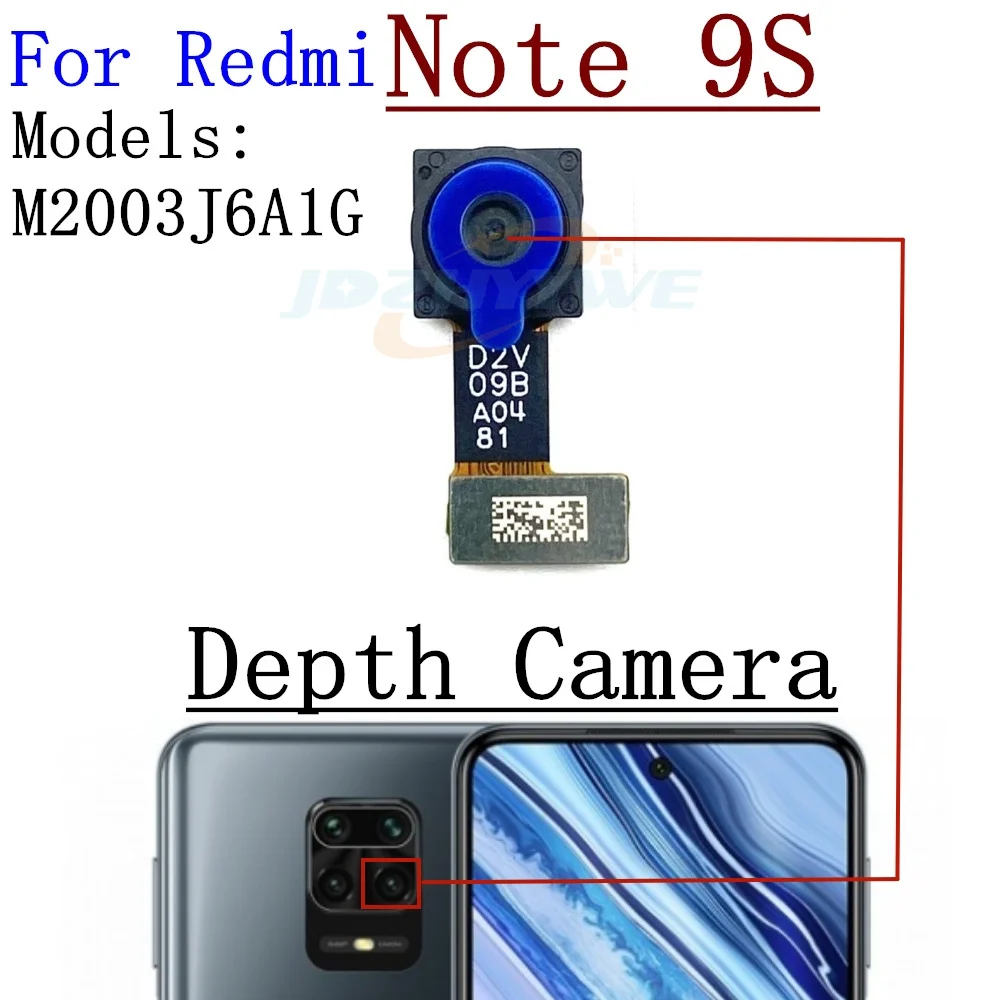 Camera Aan De Achterzijde Voor Xiaomi Redmi Note 9S Note9 S M2003j6a 1G Belangrijkste Ultrabrede Diepte Macro Back Camera Module Reserveonderdelen