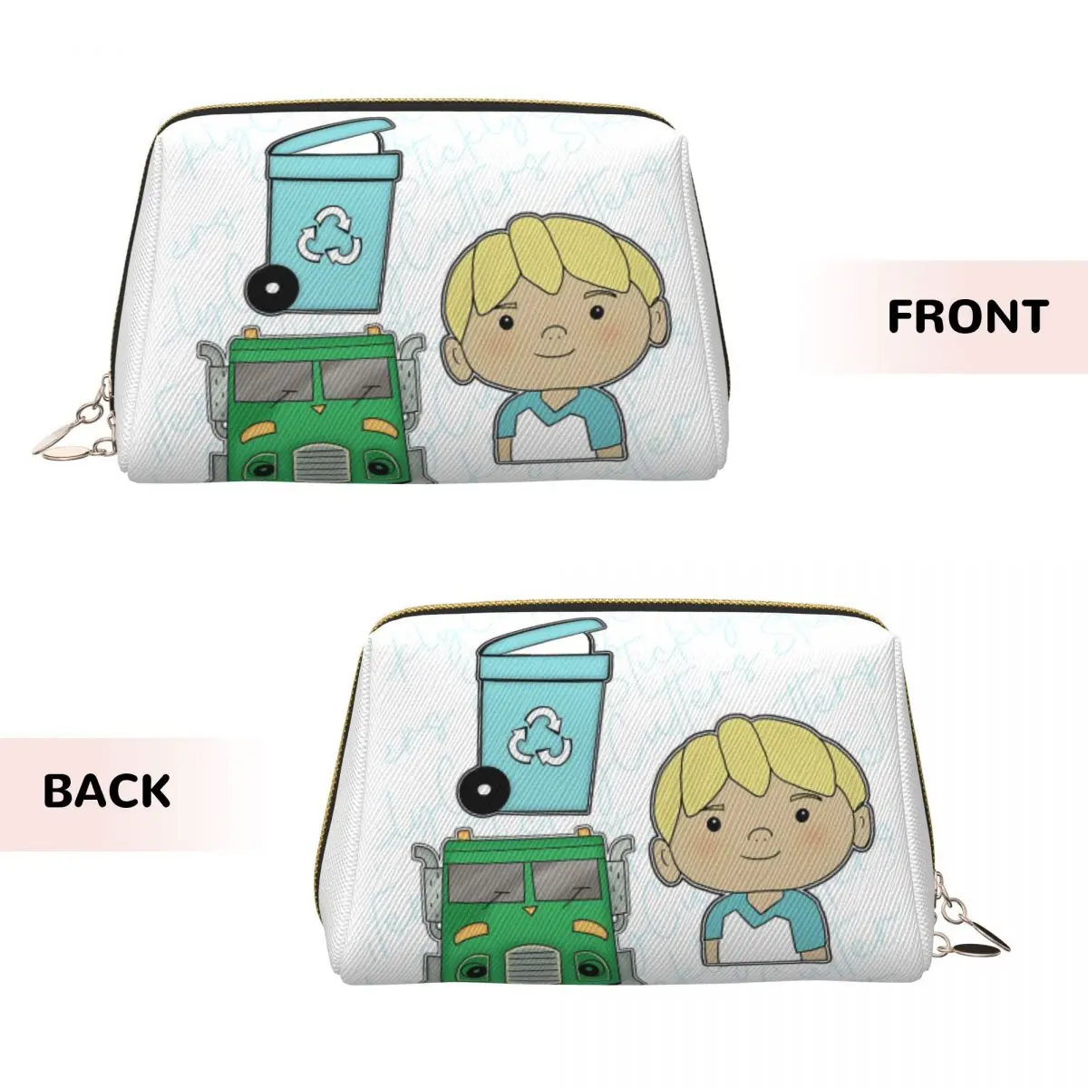 Trash Truck Cartoon Netflix Women Cosmetic Bags Travel Makeup Organizer Pouch Toiletry Storage Dopp Kit Case