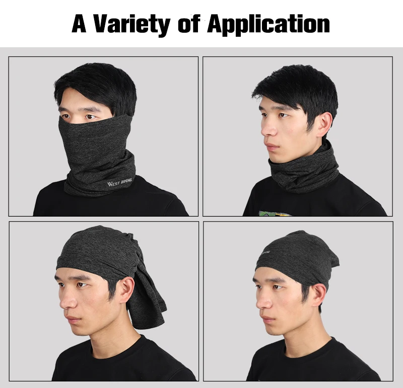 WEST BIKING Winter-Radschal, Bandana, Fleece-Halswärmer, dehnbar, hautfreundlich, Gesichtsmaske, Kopfbedeckung zum Skifahren, Laufen, Wandern – Detail 2