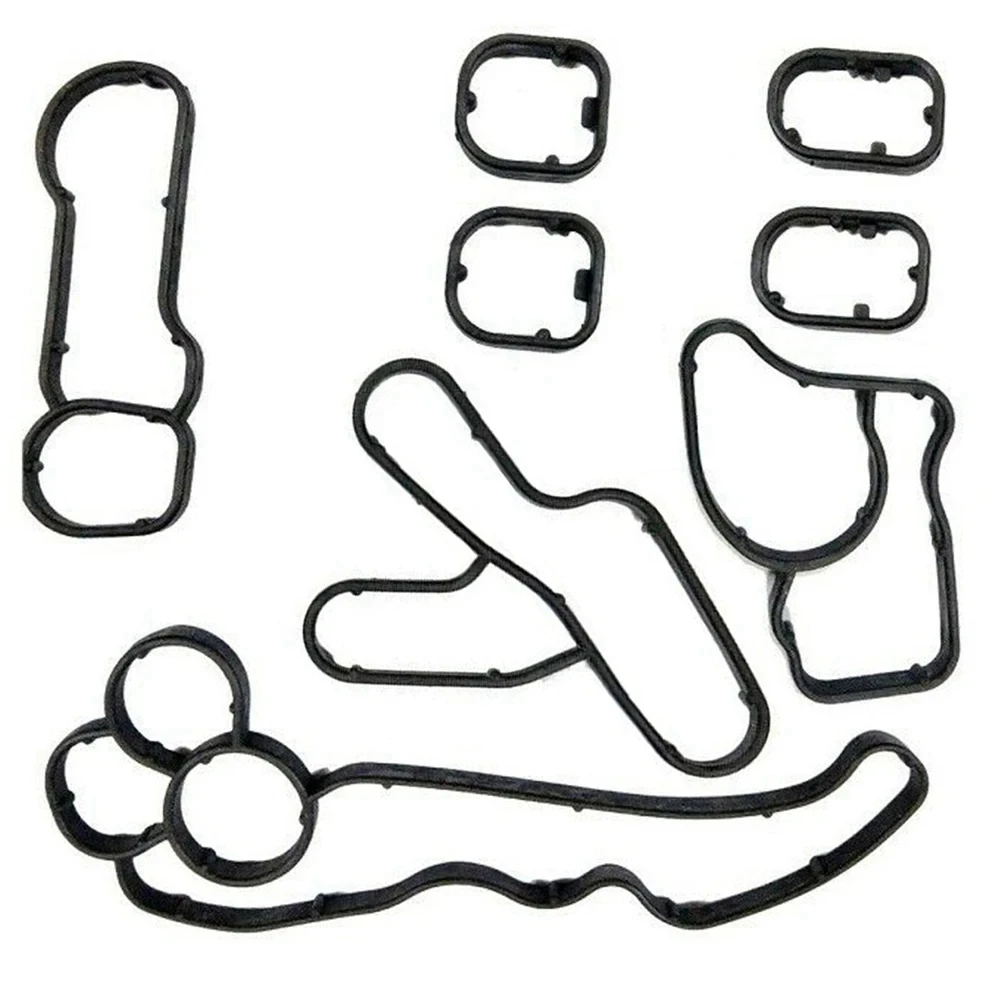

8Pcs Oil Cooler Gasket Seal And Filter Housing Gasket Set For BMW N47 N57 4+6 Cylinder Diesel 11428580680 11428580681