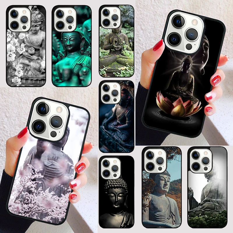 Buddha Statue cover For iPhone 15 16 13 12 11 14 Pro Max Mini Max SE 2020 7 8 15 16 Plus Phone Case