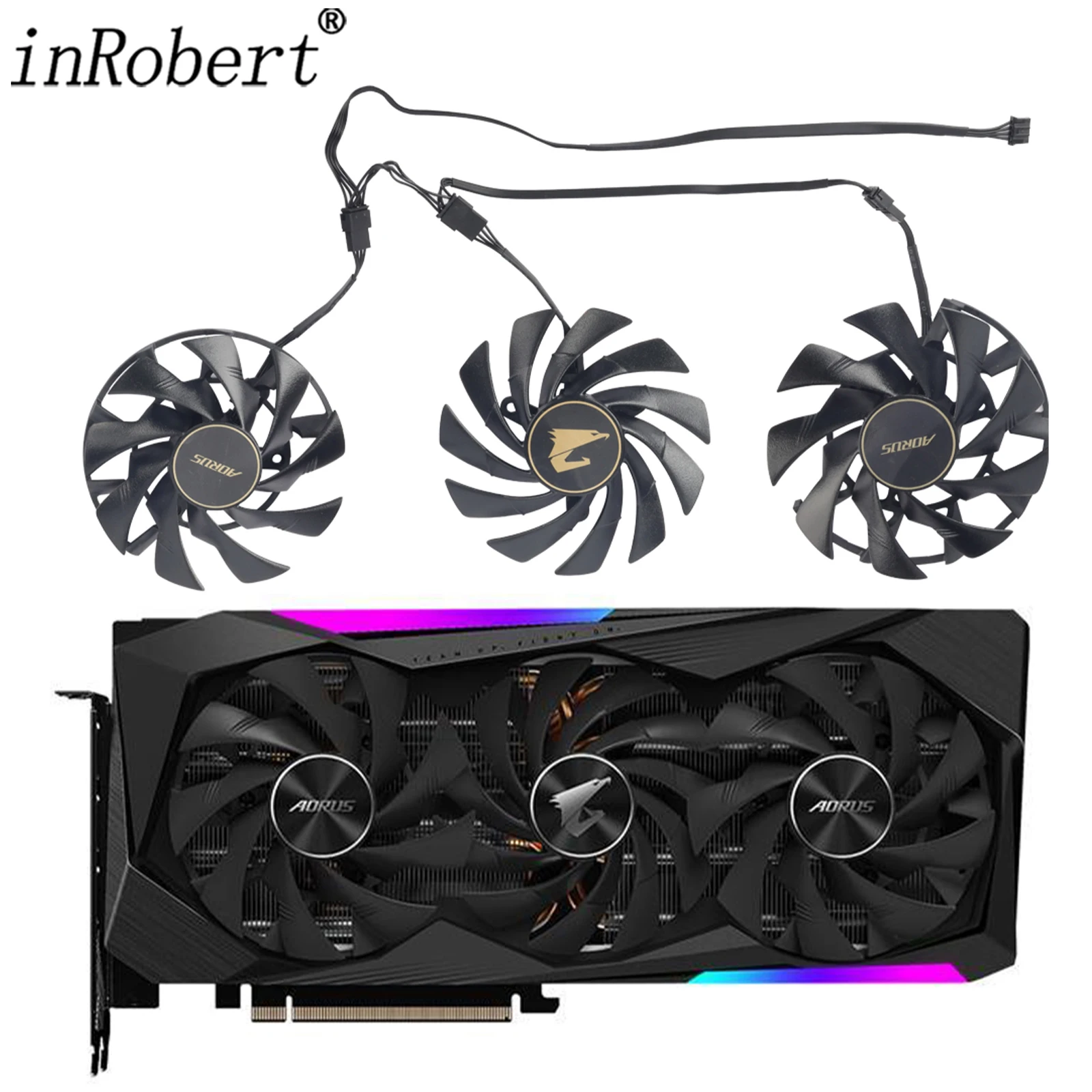 

New PLD10015B12HRTX3060Ti RTX3070 Video Card Fan For Gigabyte AORUS GeForce RTX 3060 Ti 3070 MASTER Graphics Card Cooling Fan