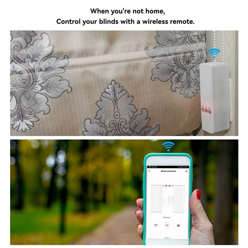 Tuya Wifi Smart Motor For Roller Blinds Electric Chain Shade Shutter Drive RF Remote Kit Smart App Via Alexa Google UK Plug