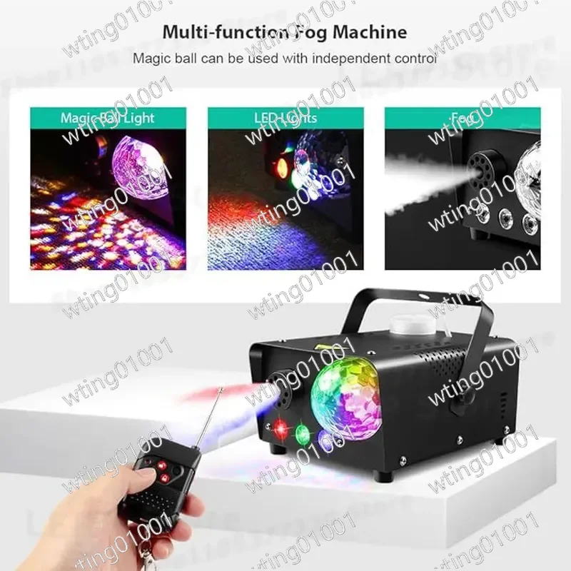 for 600W Mini LED Six Light Magic Ball Fog Maker Stage Disco Halloween Party Smoke Generator