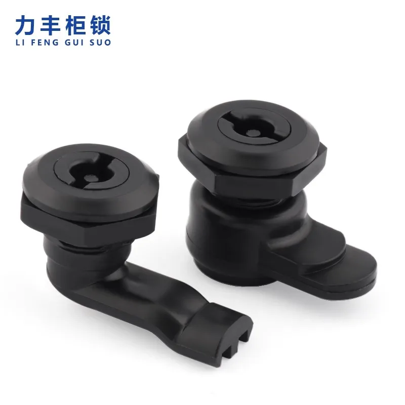 Foundation lock AB black plastic round lock Foundation box plastic tongue lock meter box iron envelope box small lock