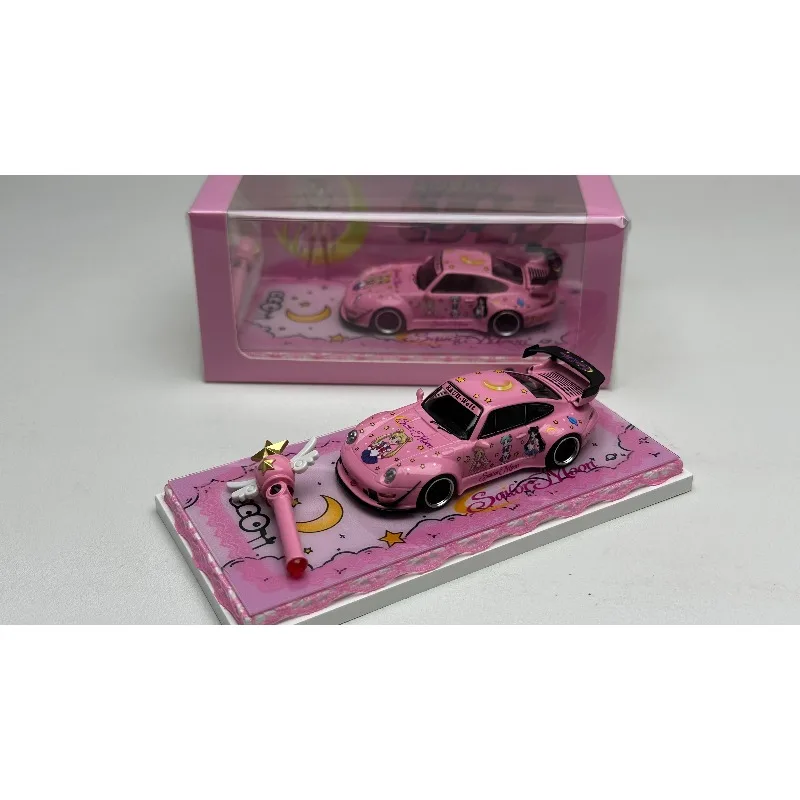 

Модель ZJWJ 1:64 RWB993, окрашенная, с расширенным кузовом, модифицированная версия, литая под давлением модель автомобиля из сплава, настольное украшение, подарок на день рождения