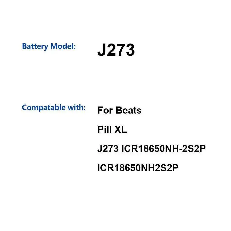 

Для Beats Pill XL J273 ICR18650NH-2S2P динамик 5200 мАч долговечная портативная батарея