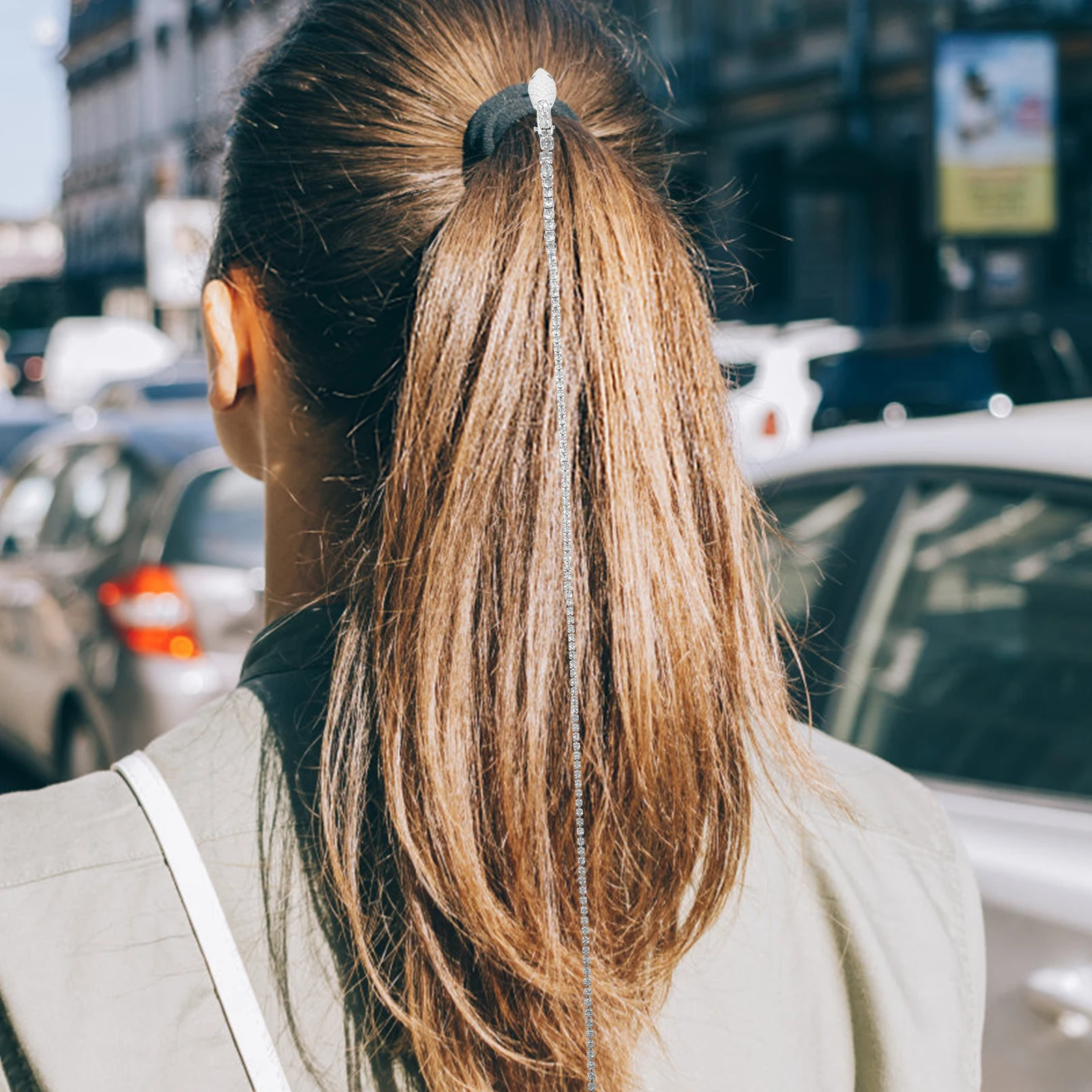 

2Pcs Snake Alloy nament Punk Tiara Barrette Women Hair Accessory Women Girls Hair Accessories Ponytail Shiny Headdress Clip