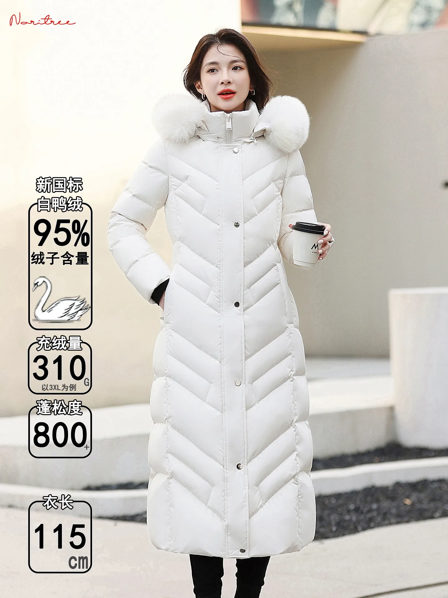 

Fit -25 ℃ Холодно-зимние длинные утиные пуховые пальто женские толстые теплые пуховой костюм пальто парки с капюшоном из натурального лисьего меха wy2305