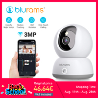 Blurams 2K Indoor Camera for Home Security, 360° Pet Dog Camera with Phone App, 2-Way Talk, One-Touch Call, Night Vision, 2.4GHz