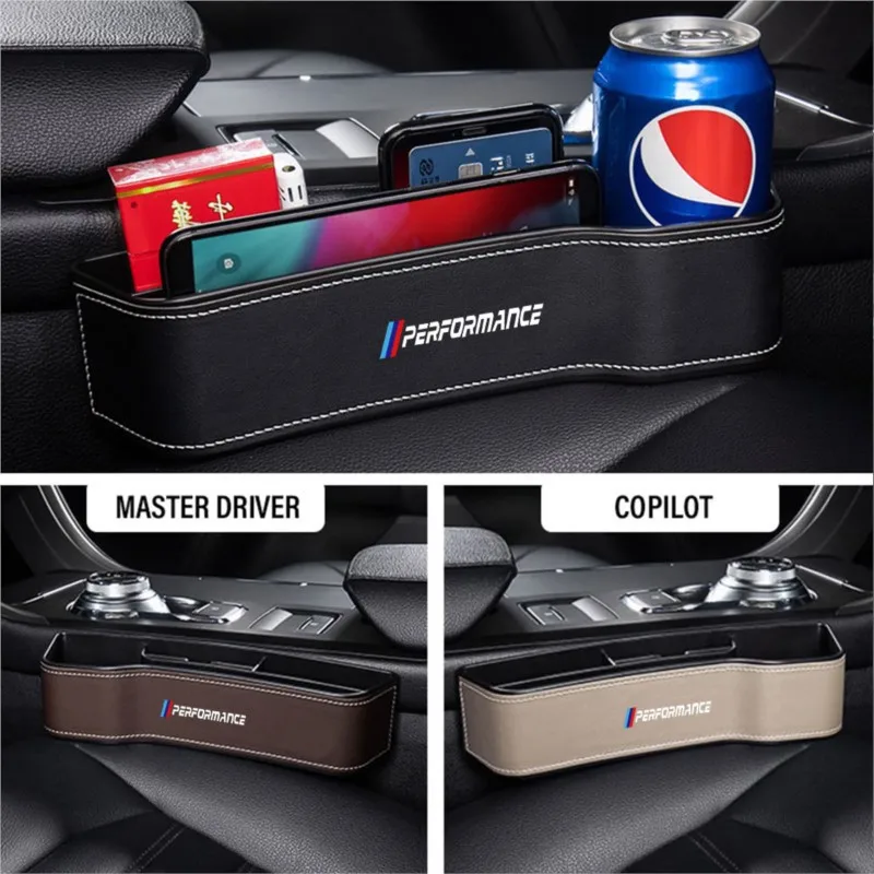 NEW Car Seat Gap Storage Box Leather Storage Box Auto Accessories For BMW M Performance M3 M5 M6 F01 F20 F10 F13 F15 F16 F34 F32