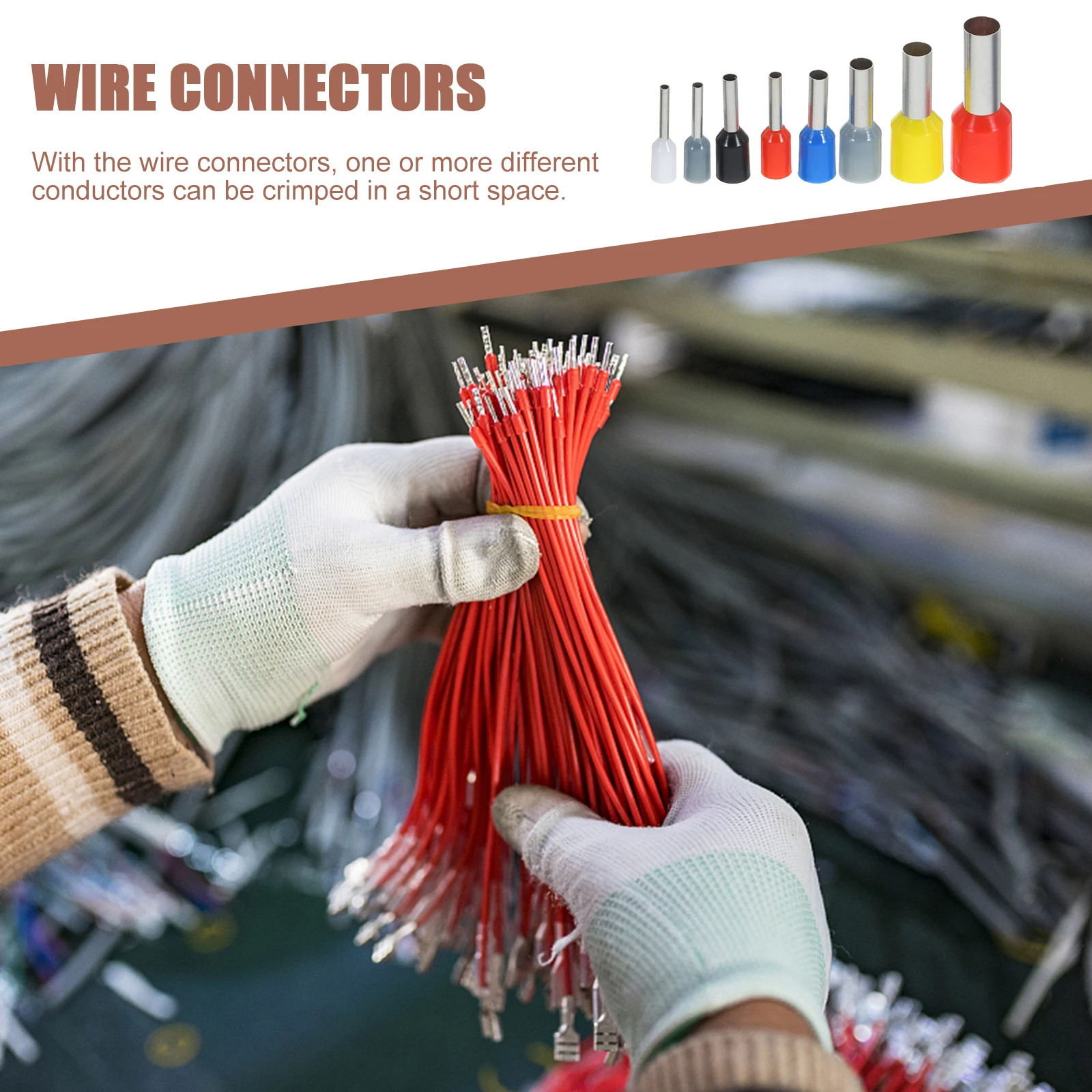 

1200pcs Ferrule Connector Wire Terminals Electrical Crimping Tool Kit Zinc Alloy Pvc Large Capacity Quick Wiring Home