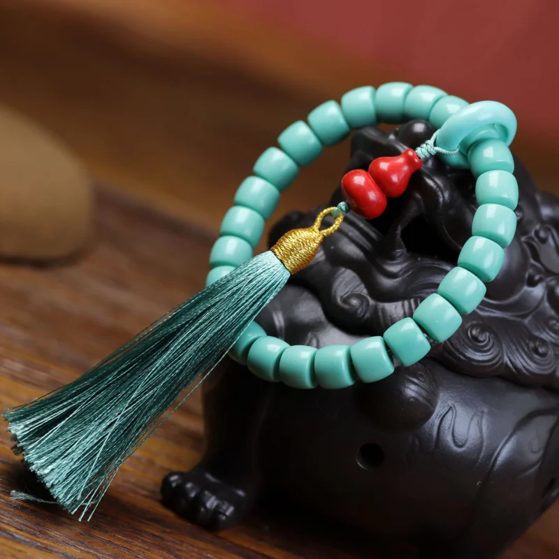 Optimized Turquoise Magnesite Bracelet Men and Women Hanfu Accessories Retro Fashion Versatile