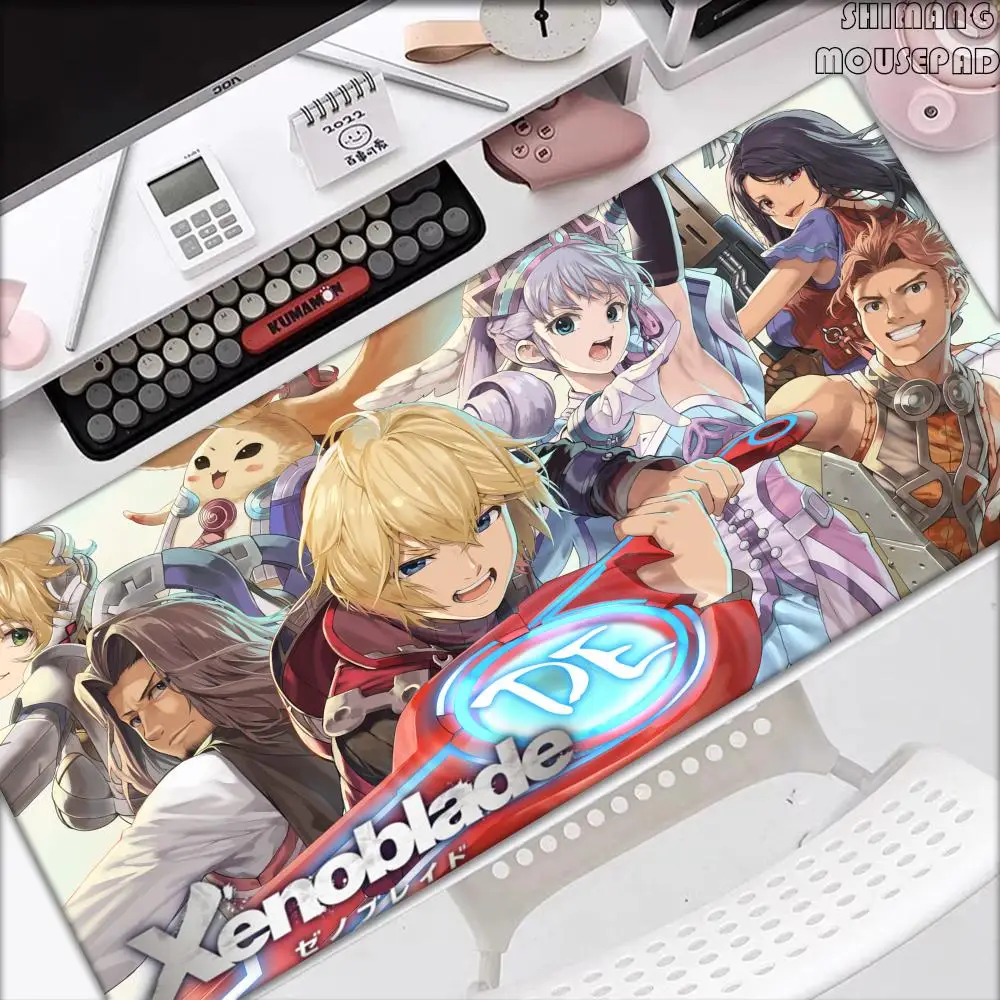 

X_Xenoblade Chronicles 2 Gaming Mouse Pad Large Sexy Girl PC Gamer Computer Mouse Mat Big Mousepad XXL Carpet Keyboard Desk Mat