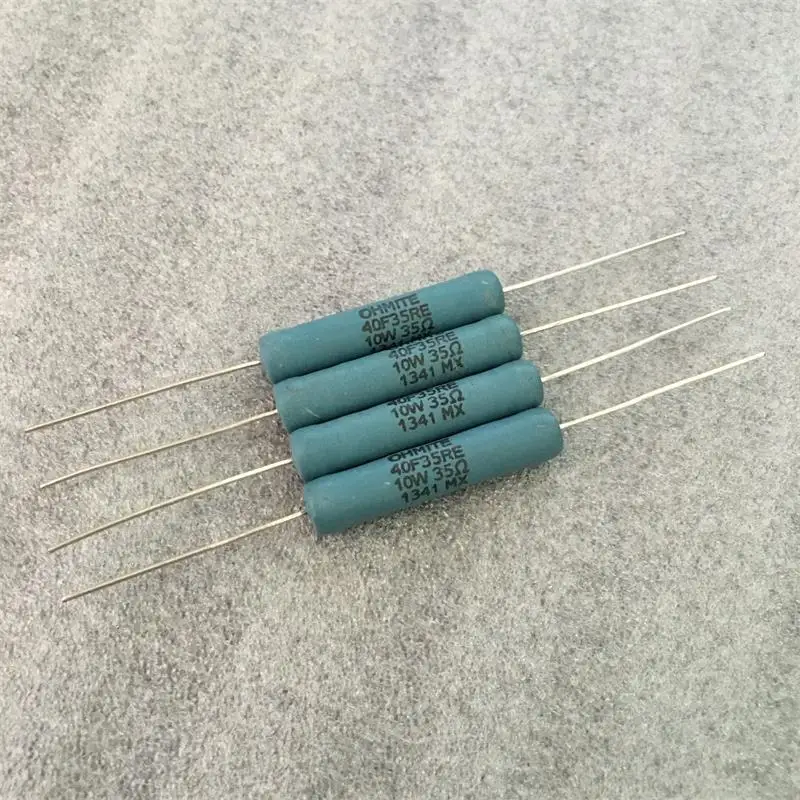 10pcs  Non-inductive Resistor 40F35RE for HiFi Audio, OHMITE USA 10W 35Ω 1% Vintage