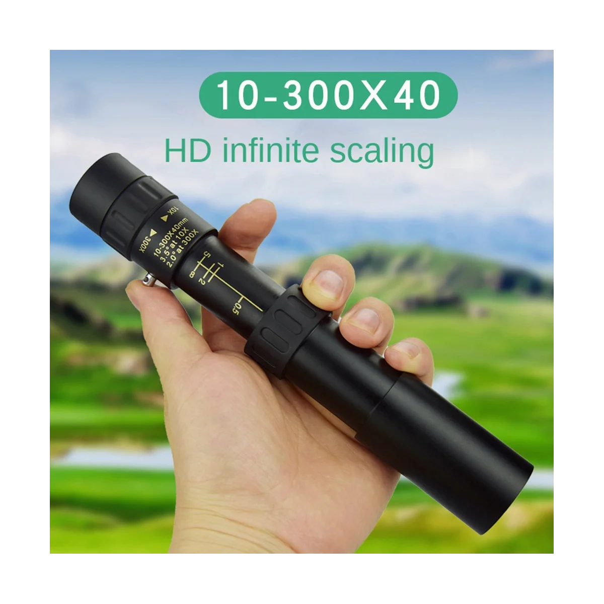 10-300X40 Zoom Metal High-Definition Monocular Binoculars Long-Distance Portable Travel Binoculars Monocular HuntingToys