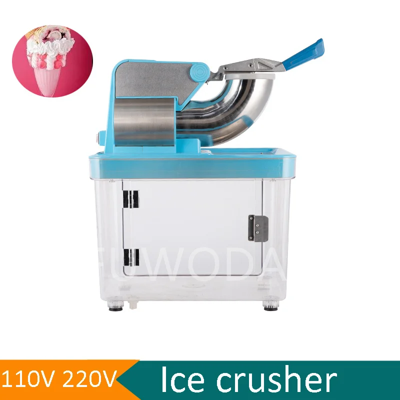 Stainless Steel Electric Commercial Ice Crusher 350W 110V 220V Shaved Ice Machine Shavers Snow Cone Machine For Home Business