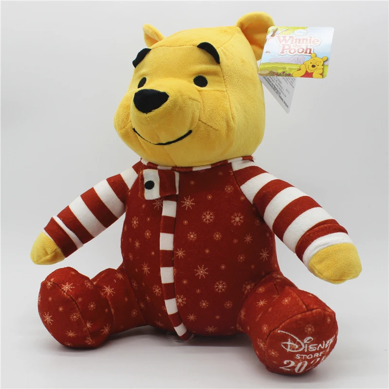 

30 см Рождественская памятная плюшевая игрушка Винни Пух Диснея, кукла-медведь, детский подарок на день рождения